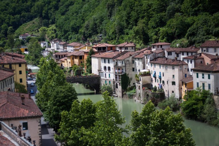 View of Bagni Di Lucca, Lucca, Tuscany