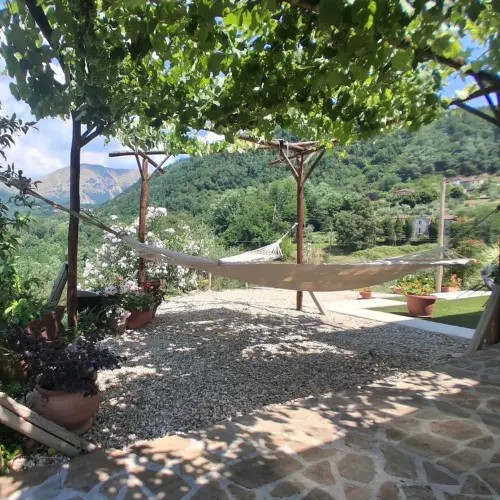 Gallery Garden hammock with mountain view